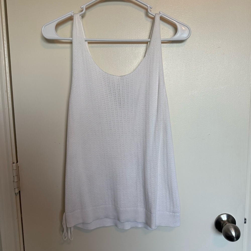 LOFT White Knit Tank Top